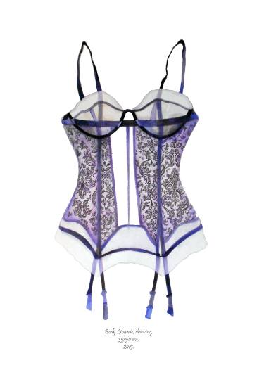 375x536 Body Lingerie Drawing - Lingerie Drawing