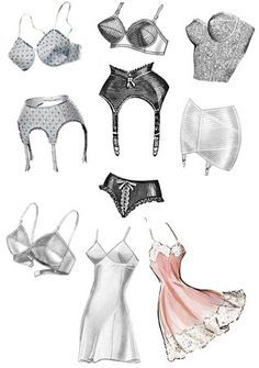 236x335 Lingerie Drawing - Lingerie Drawing