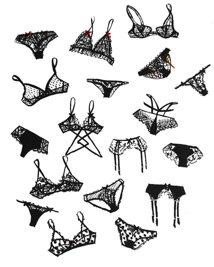 736x916 Lingerie Drawing - Lingerie Drawing