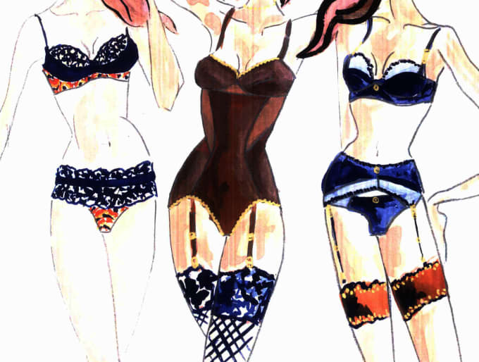 680x514 draw lingerie garment illustrations and cads - Lingerie Drawing