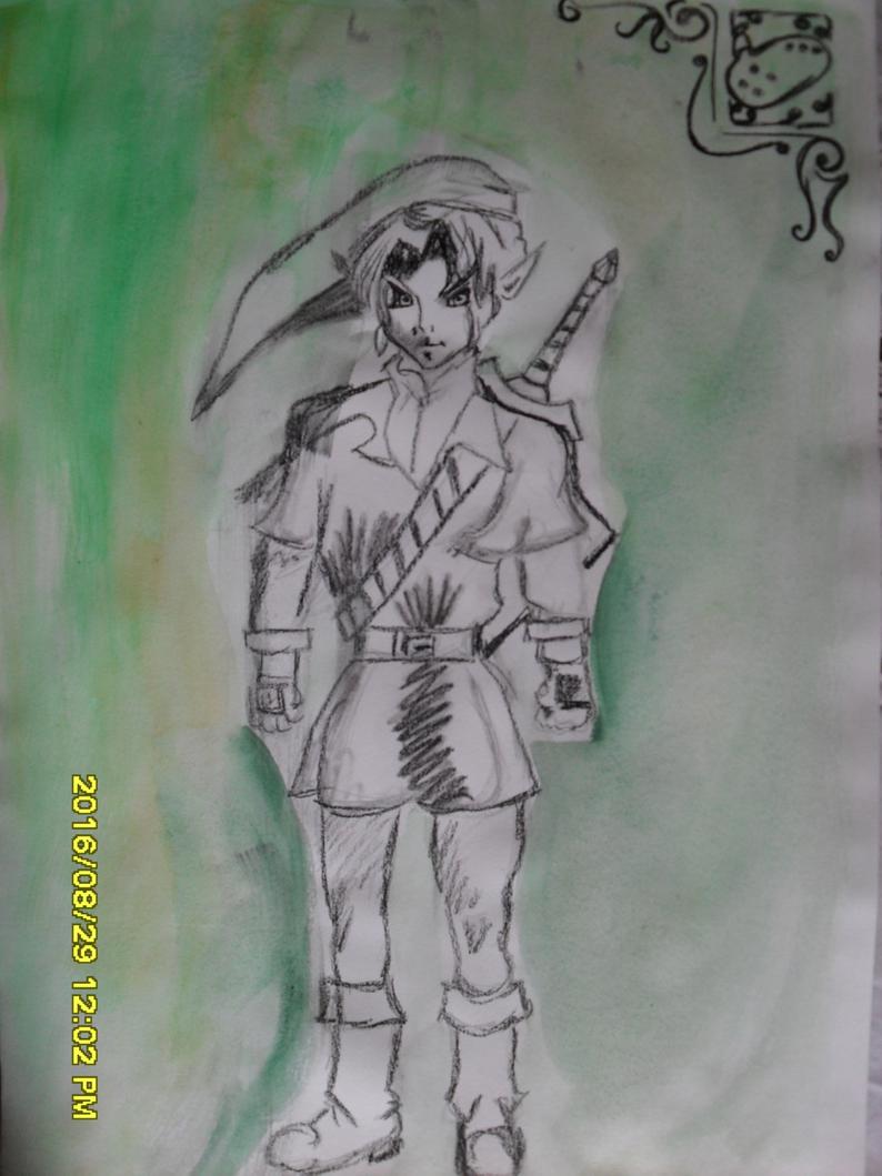 794x1059 Link Zelda Legend Of Zerlda Drawing Gamers Triforce Etsy - Link And Zelda Drawing