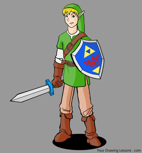 600x646 How To Draw Link From The Legend Of Zelda Your Drawing Lessons - Link Drawing
