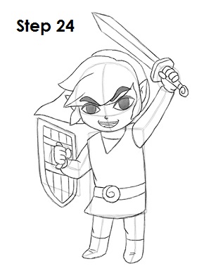 300x388 How To Draw Toon Link - Link Drawing