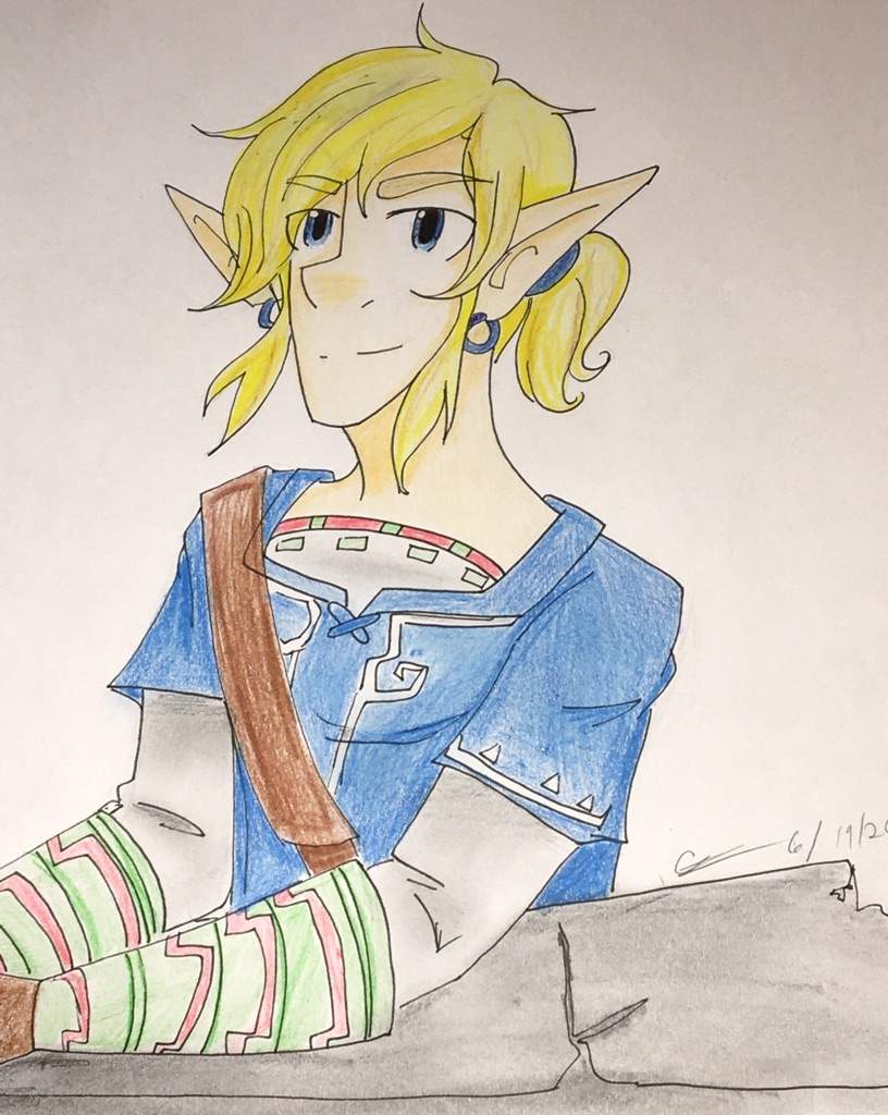 816x1024 Botw Link Drawing Zelda Amino - Link Drawing