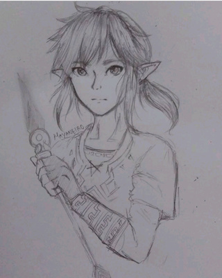 320x401 Link, Never Play The Game But Handsomee Xd Only Drawing That I - Link Drawing