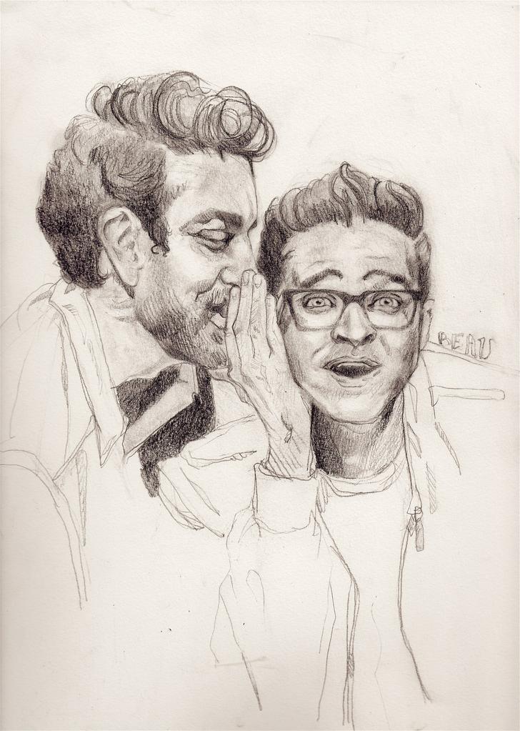 728x1023 Rhett And Link Drawings - Link Drawing