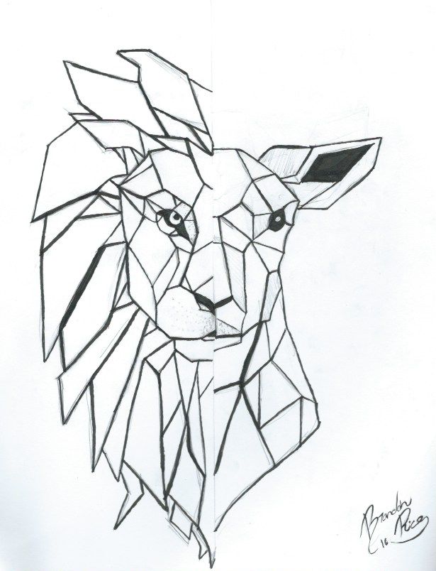 615x804 The Lion And The Lamb - Lion And Lamb Drawing