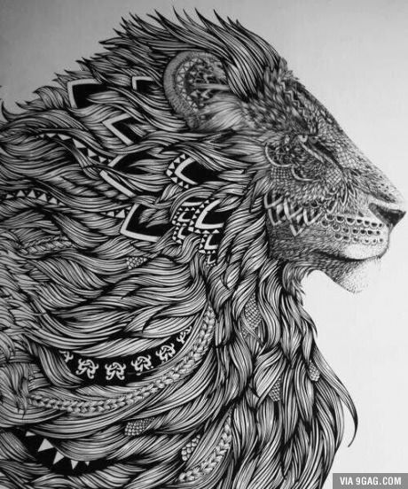460x552 Beautiful Lioness Drawing Artsy Fartsy Art, Literary Tattoos - Lion And Lioness Drawing