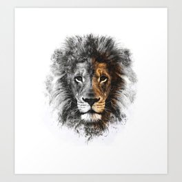 264x264 Lion Drawing Art Prints - Lion Art Drawing