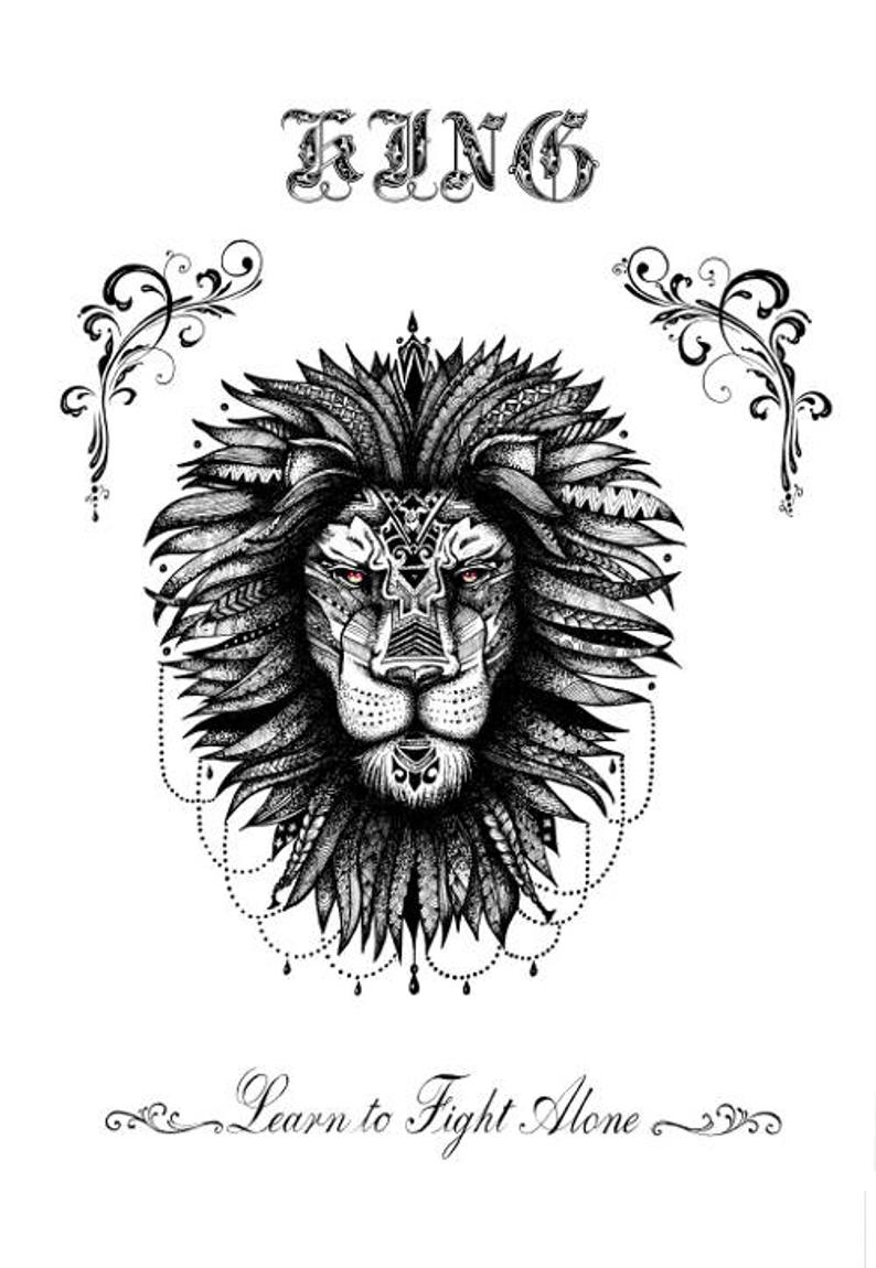 794x1150 lion lion art print wall art hand made drawing lion art etsy - Lion Art Drawing