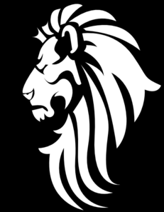 231x297 Black White Lion Head Clip Art - Lion Black And White Drawing