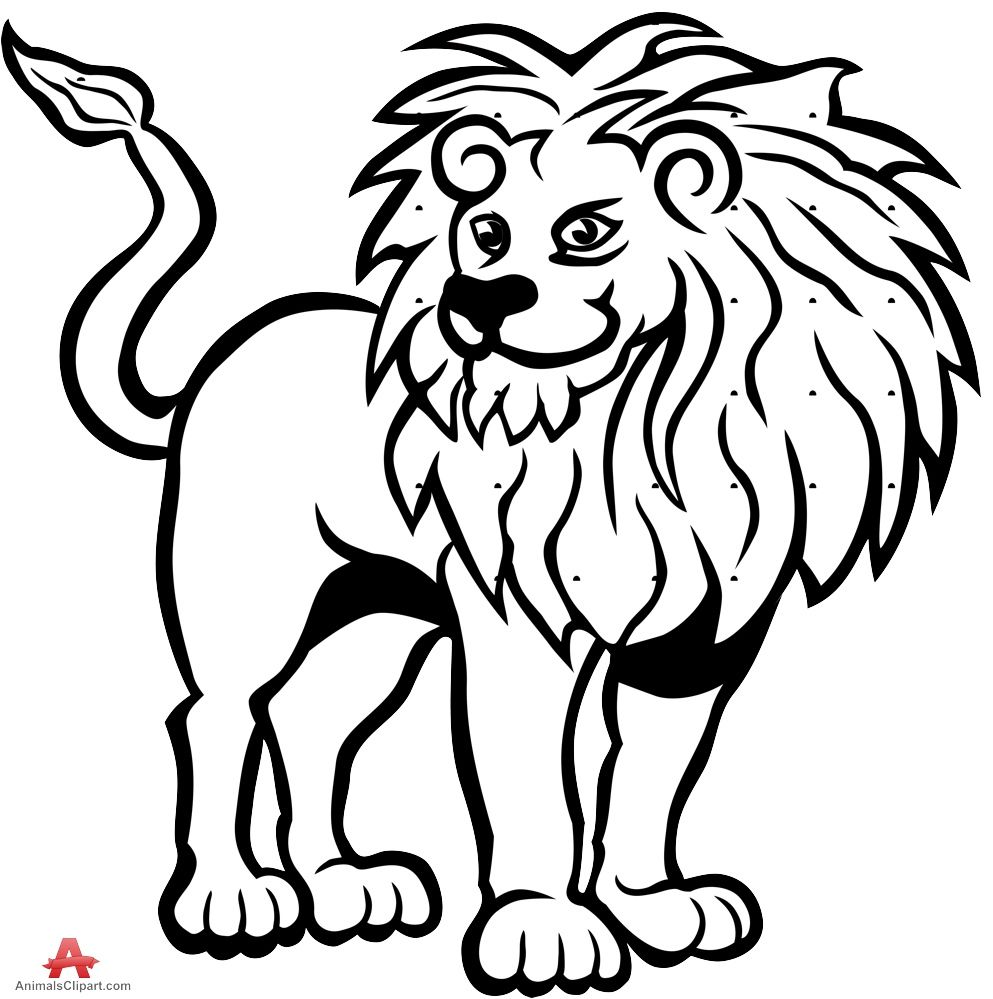 993x999 Lion Black And White Lion Drawing In Black And White Free Clipart - Lion Black And White Drawing