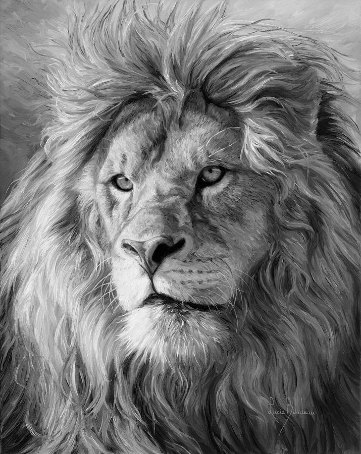 715x900 Portrait Of A Lion - Lion Black And White Drawing