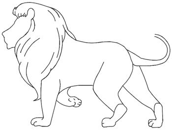 350x265 How To Draw A Lion For Kids - Lion Body Drawing