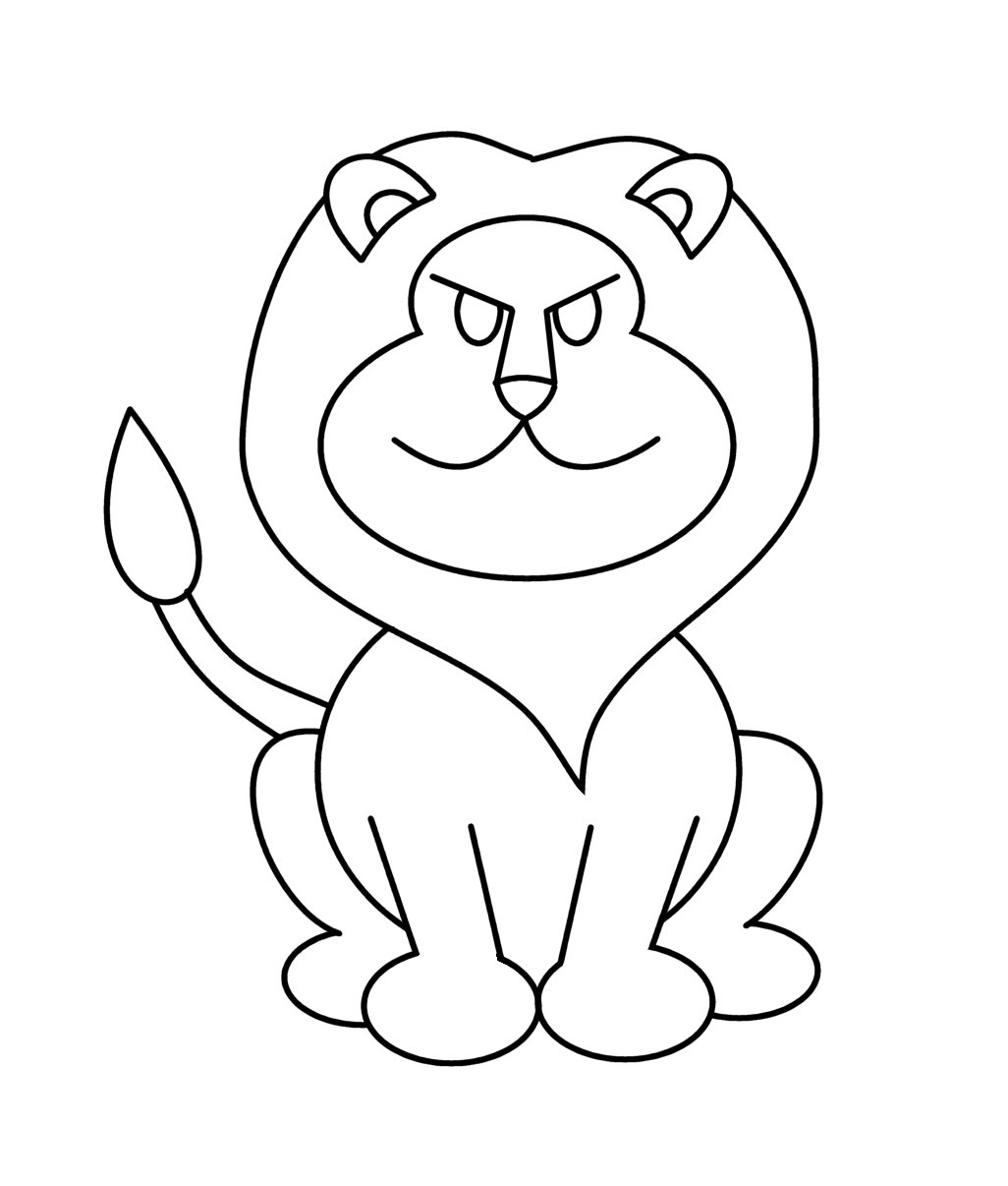 Lion Cartoon Drawing