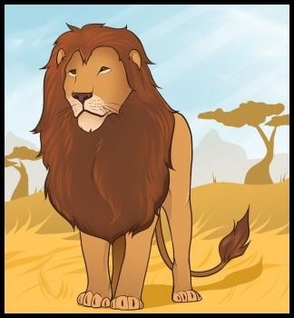 324x350 How To Draw A Cartoon Lion Steps - Lion Cartoon Drawing
