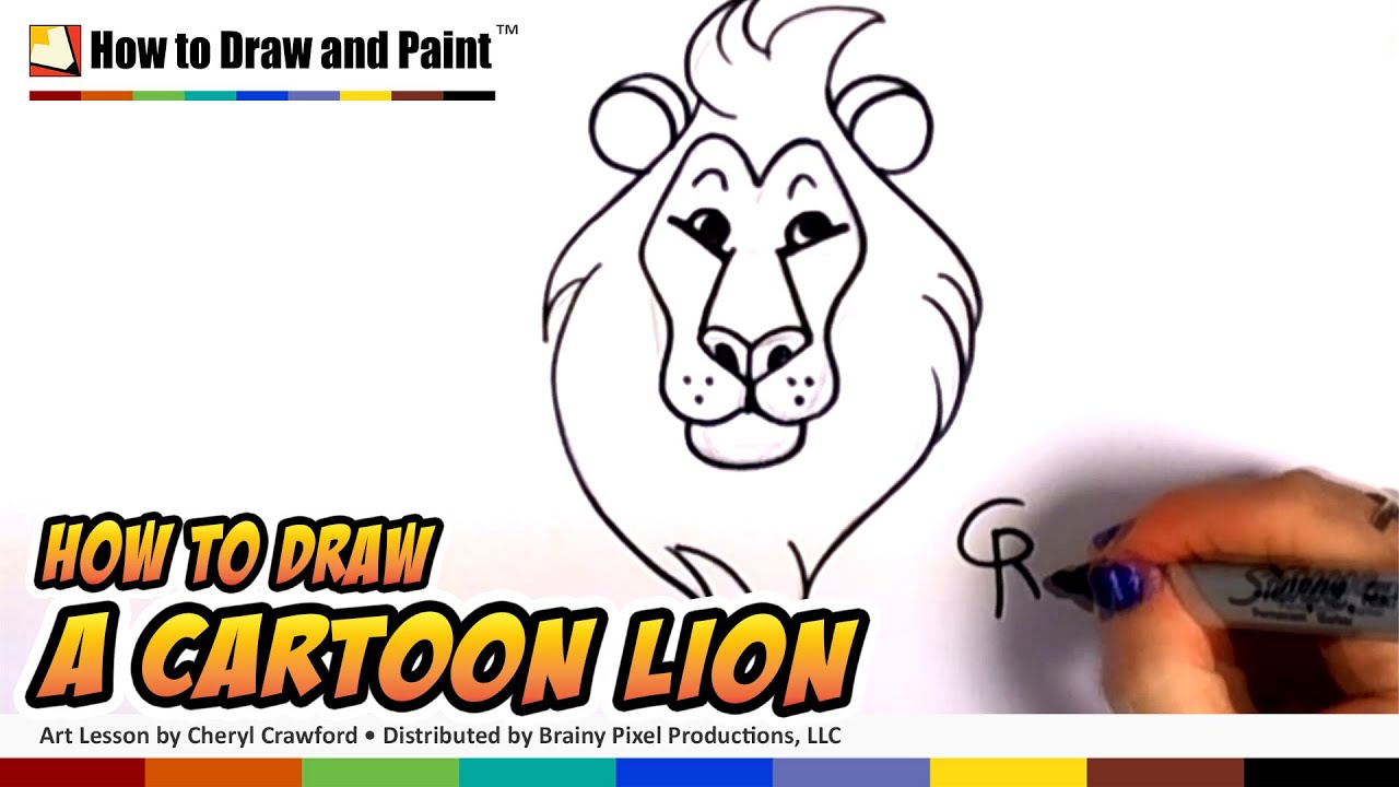 1280x720 How To Draw A Cartoon Lion Step - Lion Cartoon Drawing