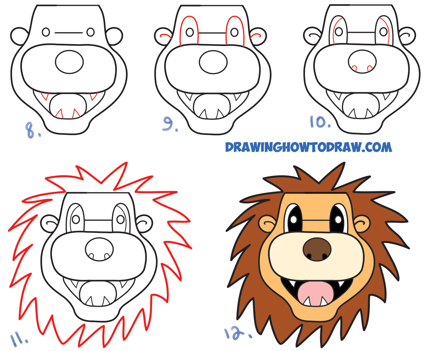 1400x1153 How To Turn The Word Lion Into A Cartoon Lion Easy Step - Lion Cartoon Drawing