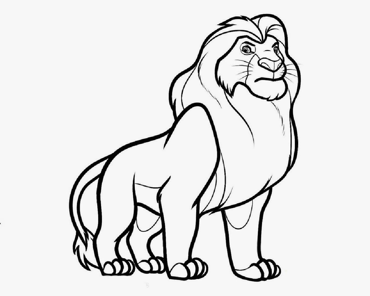 1252x1001 Simple Easy Cartoon Sketches Easy Cartoon Drawings Of Animals - Lion Cartoon Drawing