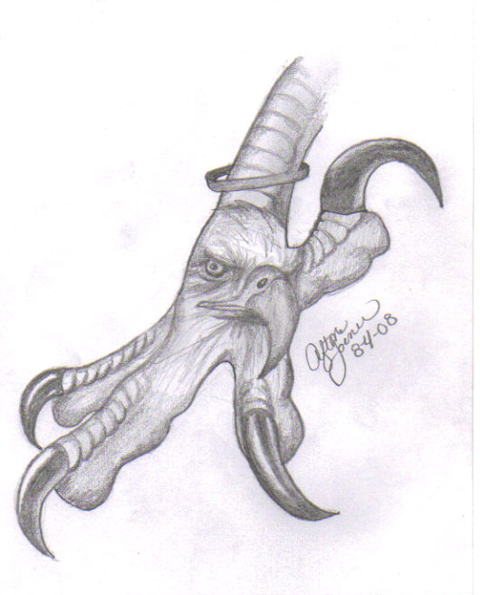 530x657 In Eagles Talons - Lion Claw Drawing