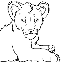 260x263 Lion Cub Transparent Png Images Cliparts - Lion Cub Drawing Easy