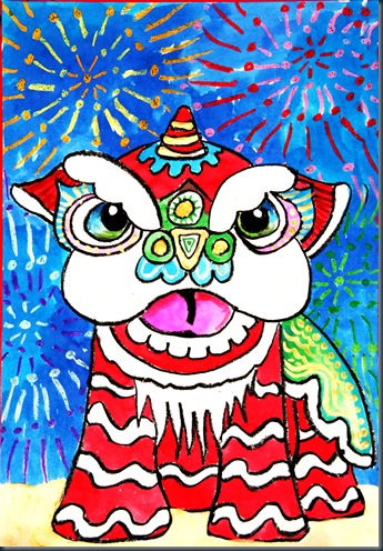 345x496 Smart Class Chinese New Year Lion Dancers - Lion Dance Drawing