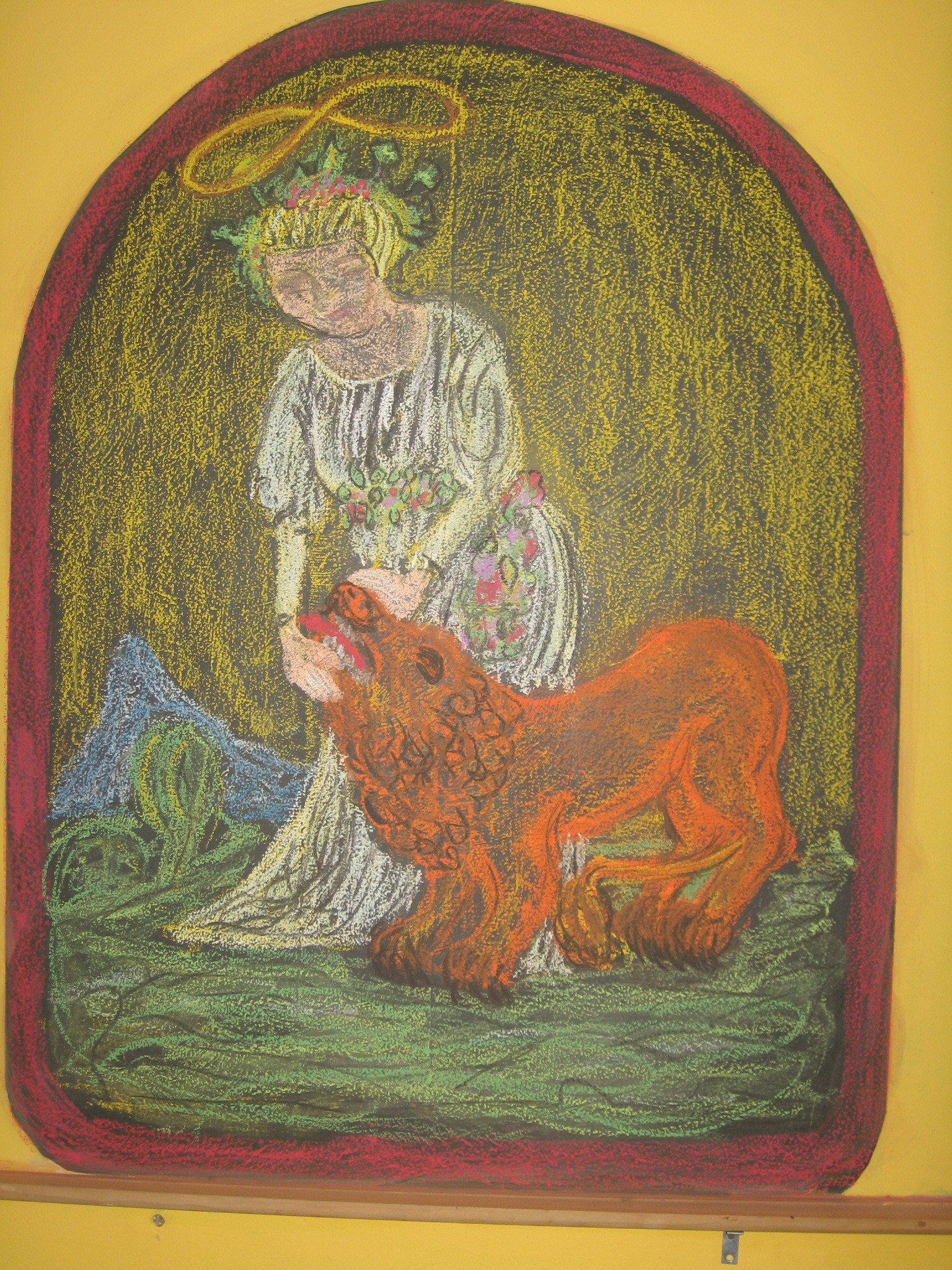 1536x2048 daniel in the lion's den chalkboard drawings in the waldorf - Lion Den Drawing