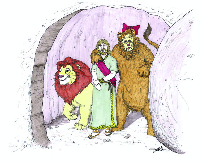 700x561 drawing bible verses daniel in the lion's den daniel the art - Lion Den Drawing