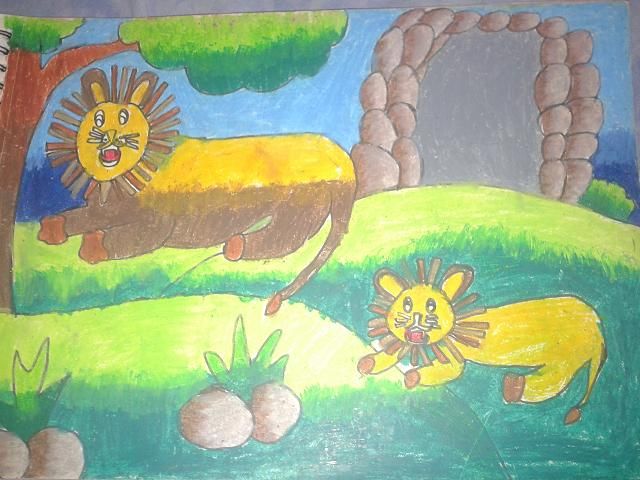 640x480 drawing of my child lion's den kids drawings drawings - Lion Den Drawing