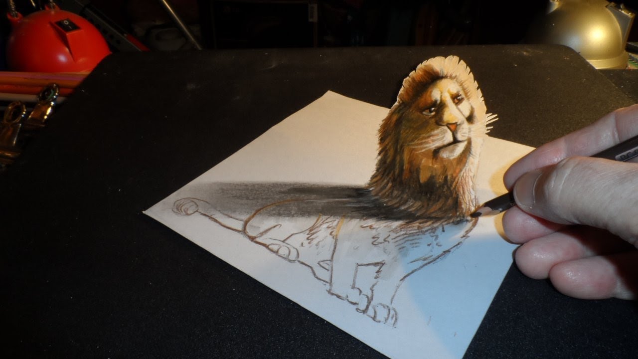1280x720 How To Draw A Lion - Lion Drawing Art