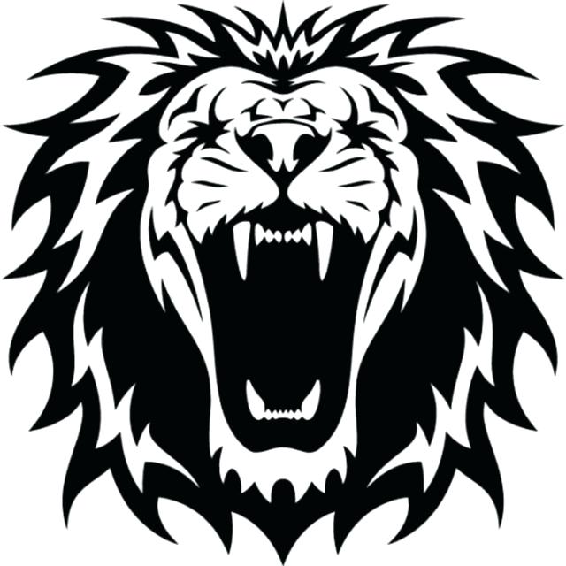 640x640 Lion Black And White Q Lion Head Black And White Drawing - Lion Drawing Black And White