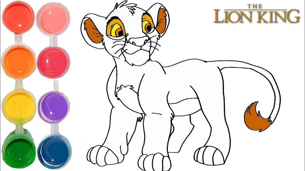 1280x720 How To Draw Color Simba The Lion King Prismacolor Drawing - Lion Drawing Color