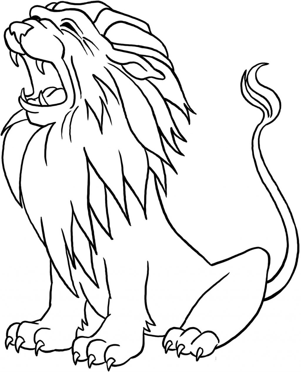 1024x1266 Crafty Coloring Pages Of A Lion Drawing Color At Getdrawings Com - Lion Drawing Color