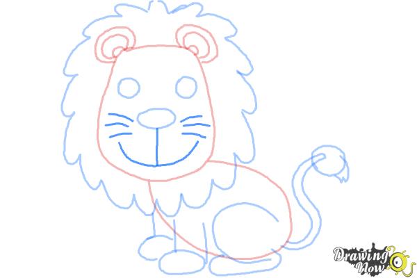600x400 How To Draw A Lion For Kids - Lion Drawing For Kids