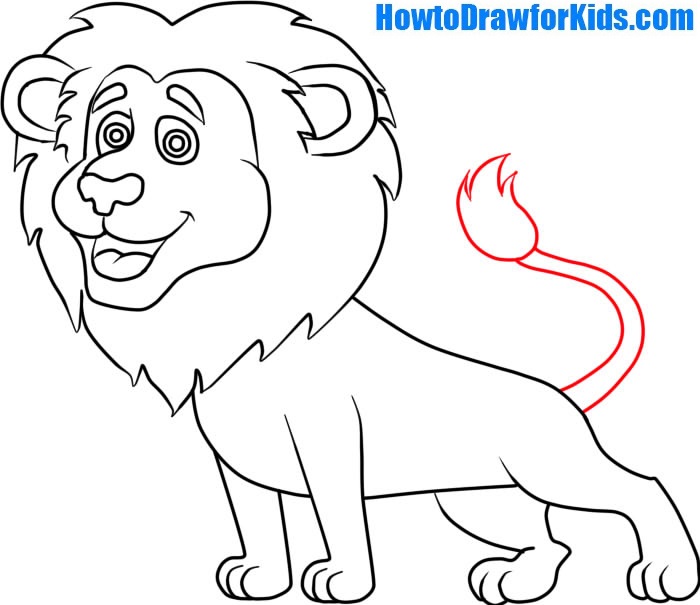 700x605 How To Draw A Lion For Kids How To Draw For Kids - Lion Drawing For Kids