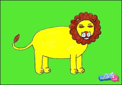 400x279 How To Draw Lion - Lion Drawing For Kids