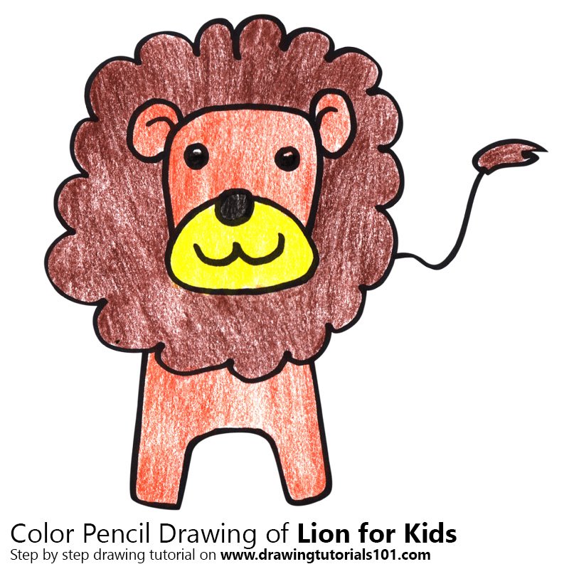 800x800 Learn How To Draw A Lion For Kids - Lion Drawing For Kids