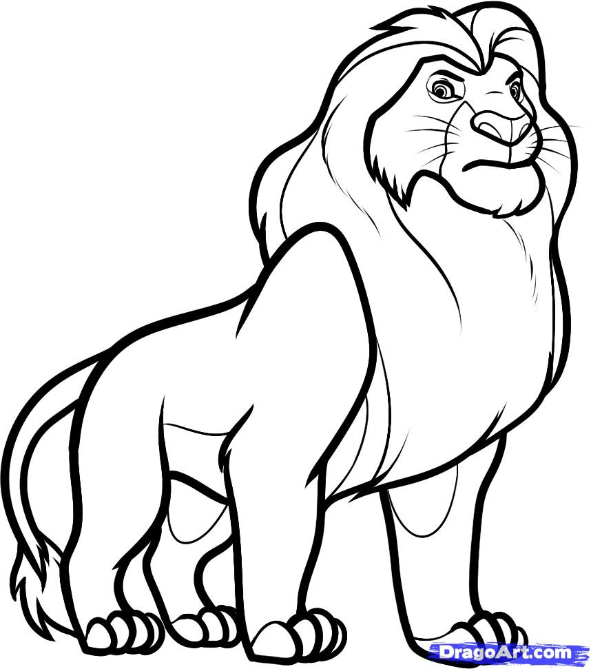 858x971 Lion Drawing For Kids And Lions Drawing For Kids Easy Lion Drawing - Lion Drawing For Kids