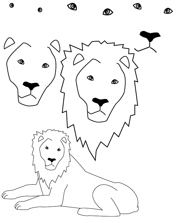 600x754 Drawing Lion - Lion Drawing Pictures