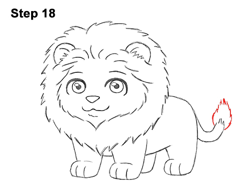 500x386 How To Draw A Lion - Lion Drawing Pictures