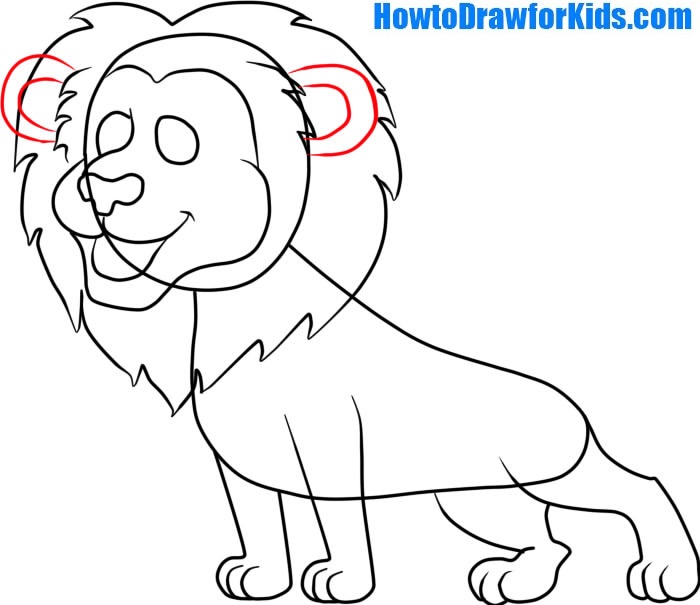 700x605 How To Draw A Lion For Kids How To Draw For Kids - Lion Drawing Pictures