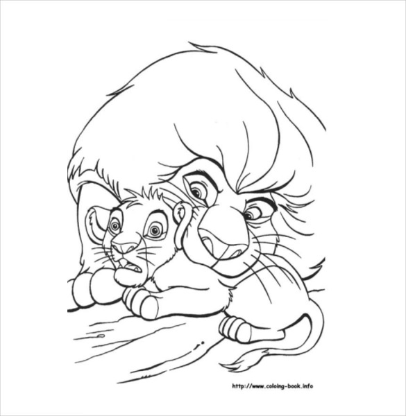 585x600 lion drawing template free pdf documents download free - Lion Drawing Pictures