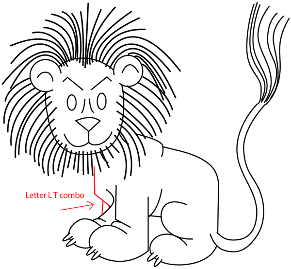 600x553 How To Draw A Cartoon Lion With Easy Step - Lion Drawing Step By Step