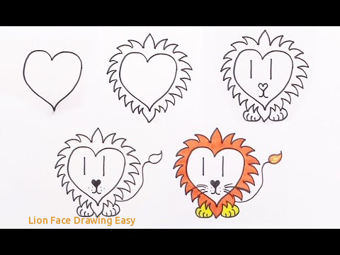 480x360 Lion Face Drawing Easy How To Sketch A Lion Step - Lion Drawing Step By Step