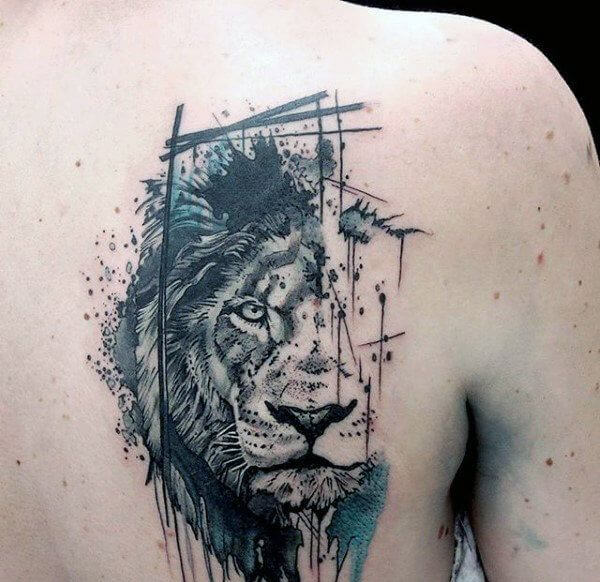 600x582 the king best lion tattoos for men improb - Lion Drawing Tattoo