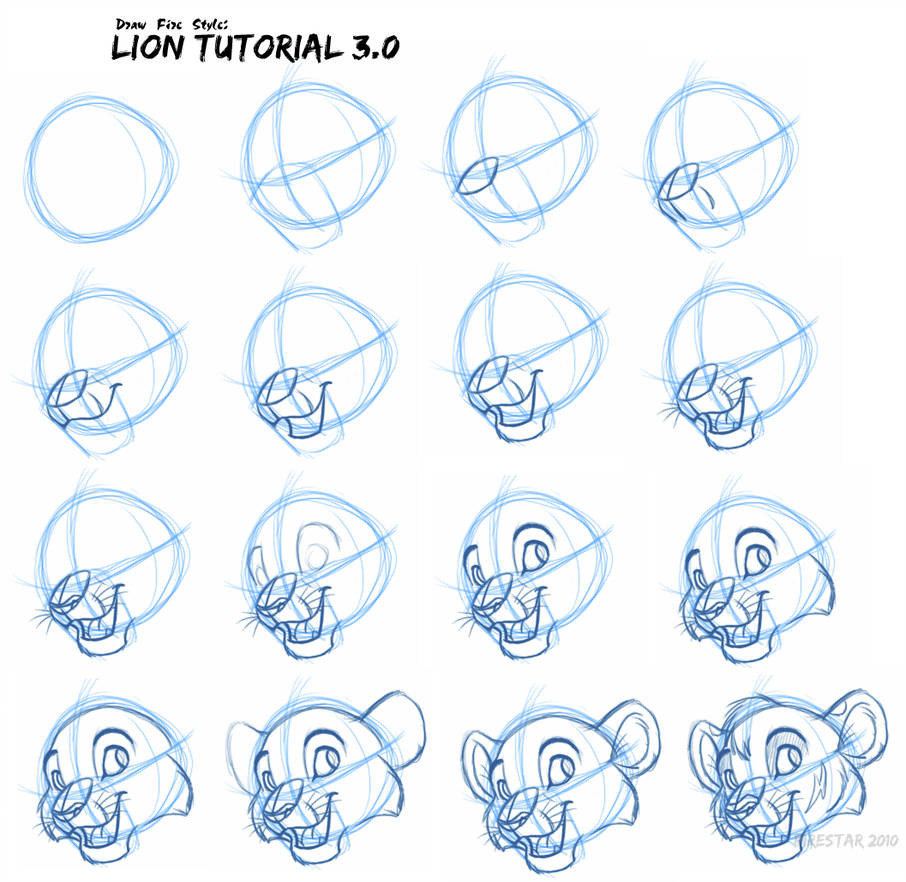 906x882 Lion Tutorial - Lion Drawing Tutorial