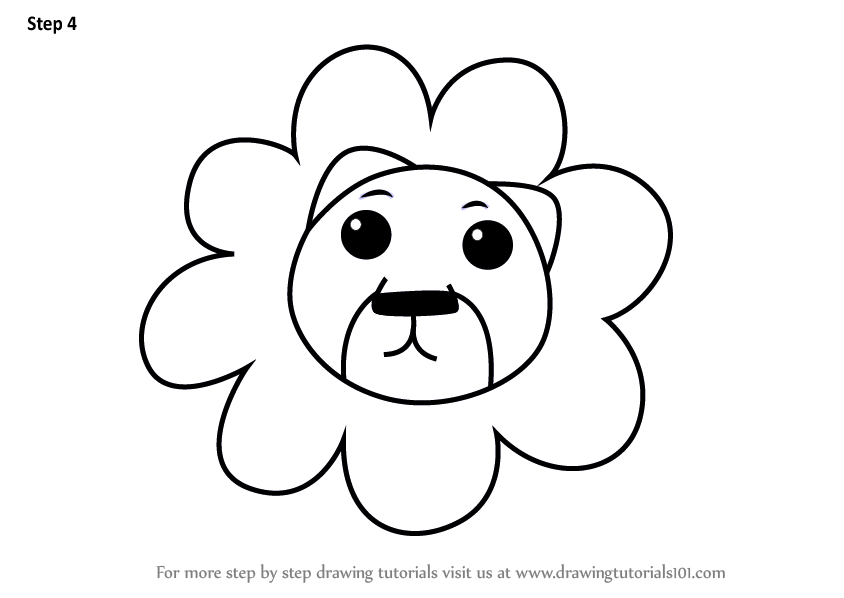 844x598 Learn How To Draw A Lion Face For Kids - Lion Face Drawing
