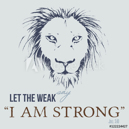 500x500 Lion Face Drawing With Christianity Bible Verse In Let - Lion Face Drawing