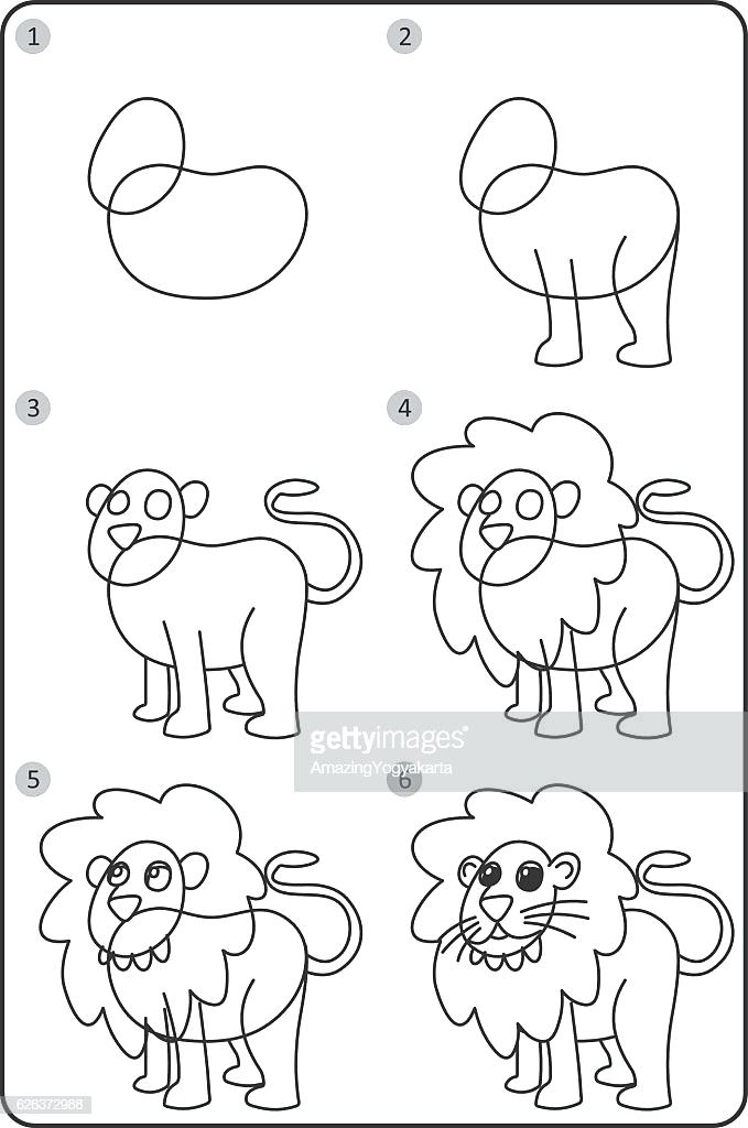 679x1024 How To Draw A Lion Step - Lion Face Drawing Step By Step