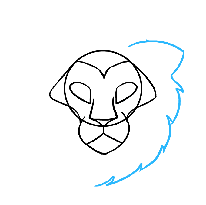 680x678 How To Draw A Lion Head - Lion Face Drawing Step By Step